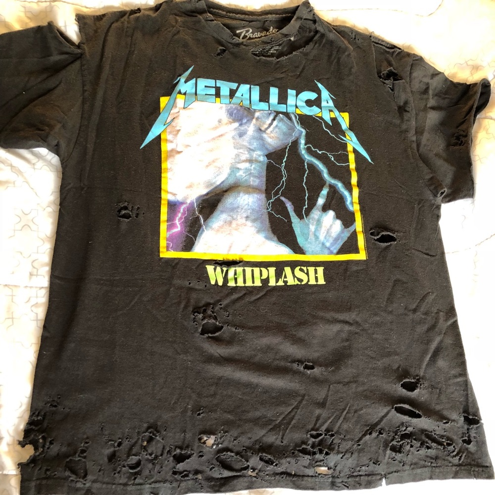Oversized Distressed Metallica Band tee🖤